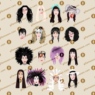 Preview of the design featured on Cher Fan Club's "Turn Back Time" T-shirt by Gllamazon.