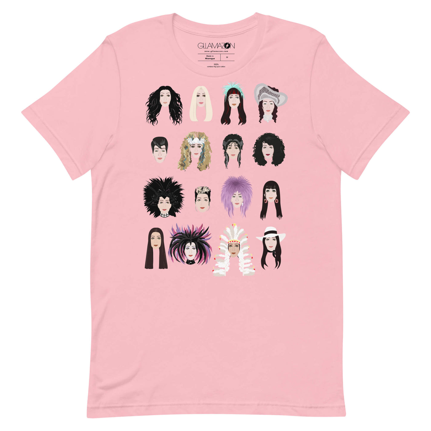Gllamazon's Turn Back Time Cher unisex staple t shirt pink front