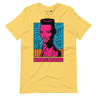 Gllamazon's "Grace Jones Nightclubbing" T-Shirt in Yellow.
