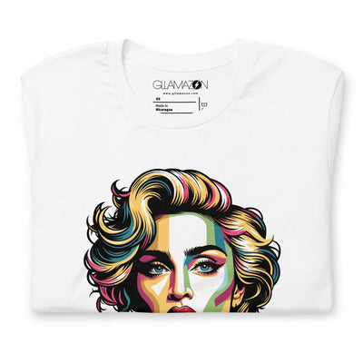 Shop Gllamazon's Second Best Is Never Enough Madonna T-shirt. Color: White.