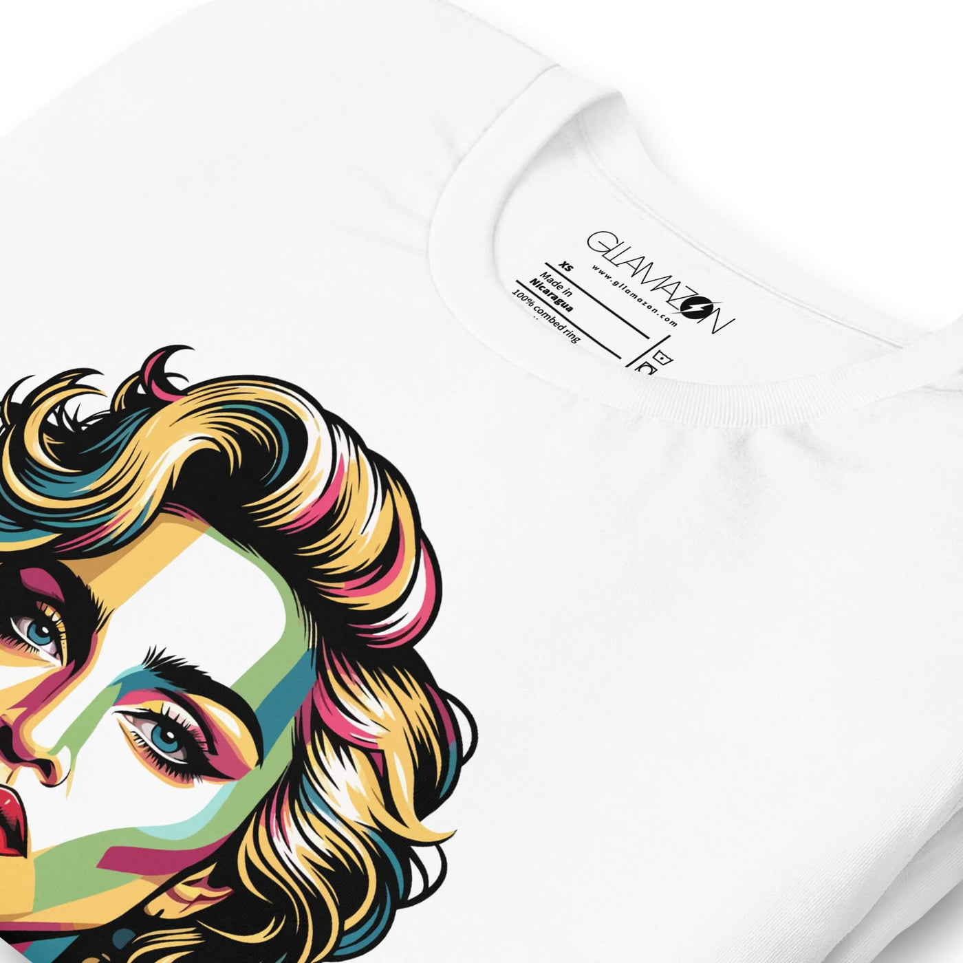 Shop Gllamazon's Second Best Is Never Enough Madonna T-shirt. Color: White.