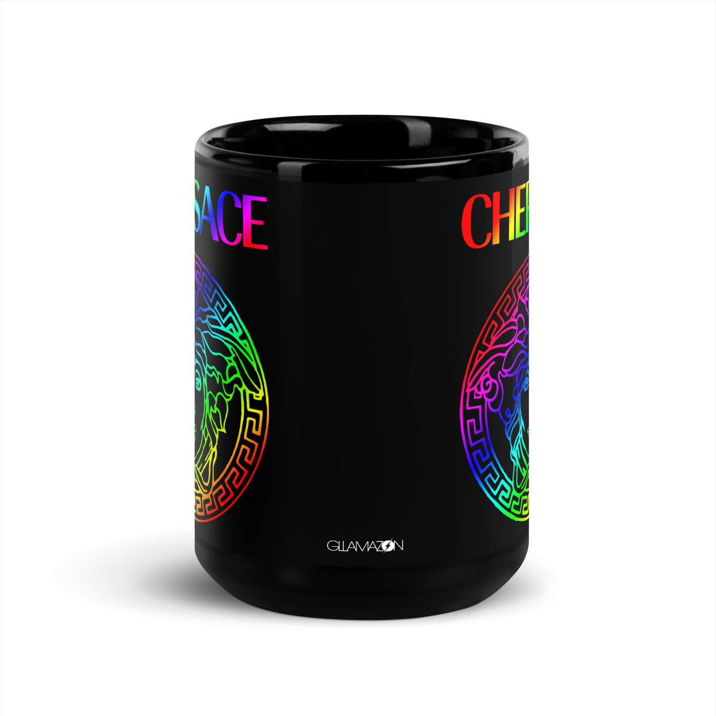 CHERSACE by Gllamazon black glossy mug black 15oz front