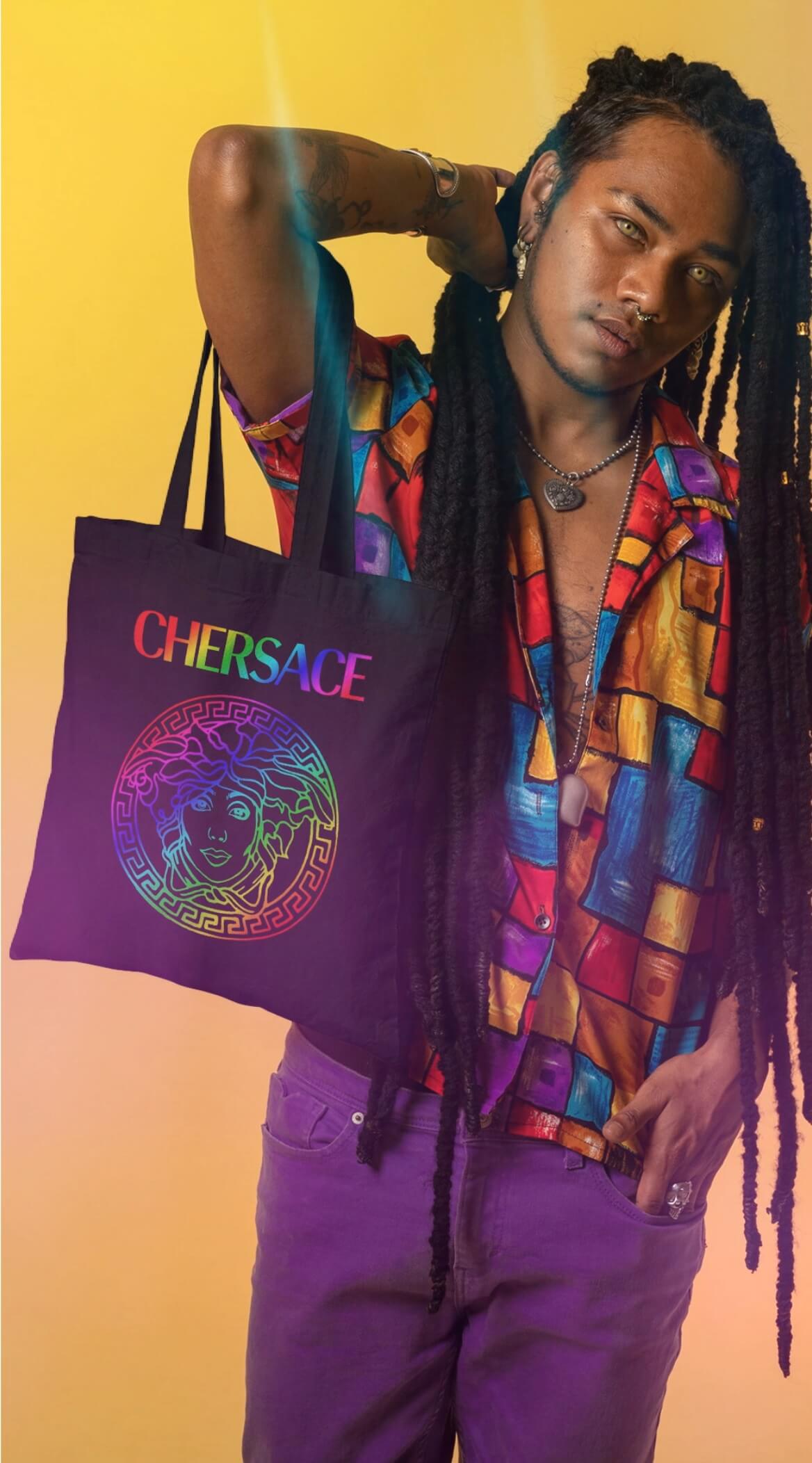 CHERSACE by Gllamazon tote bag video featuring five members of the LGBTQ community